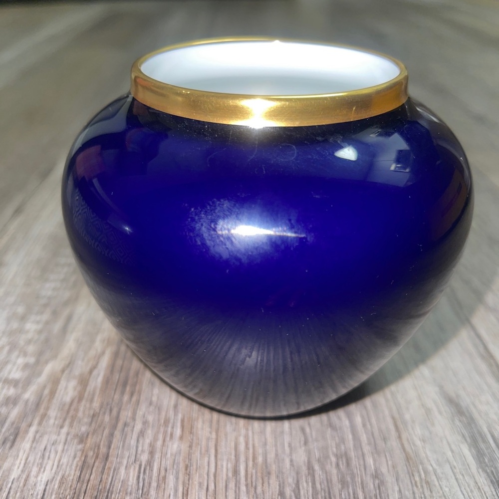 Japanese Okura Blue Small Vase